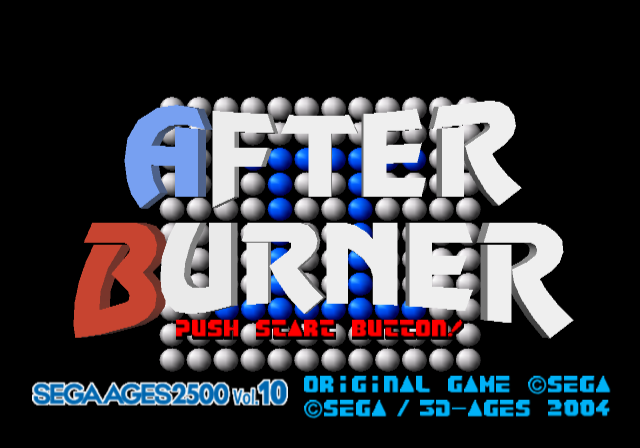 Sega Ages 2500 Series Vol. 10 : After Burner 2 — Title screen