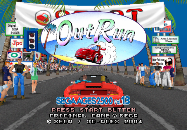 Sega Ages 2500 Series Vol. 13 : OutRun — Title screen