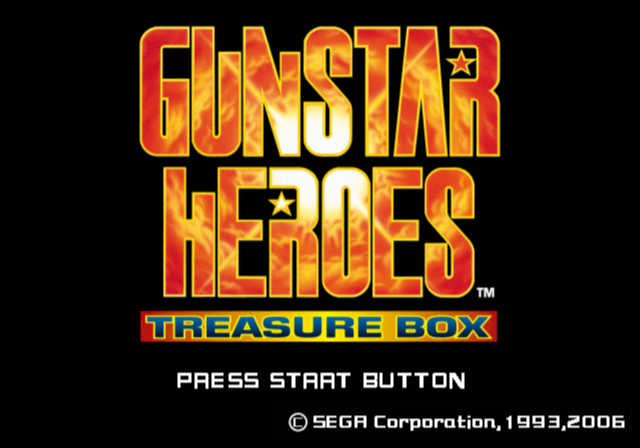 Sega Ages 2500 Series Vol. 25 : Gunstar Heroes : Treasure Box — Title screen