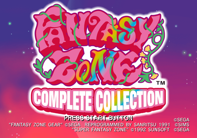 Sega Ages 2500 Series Vol. 33 : Fantasy Zone Complete Collection — Title screen