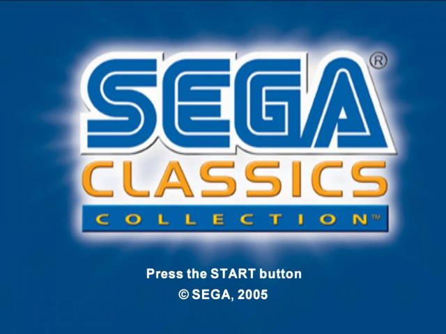 Sega Classics Collection — Title screen