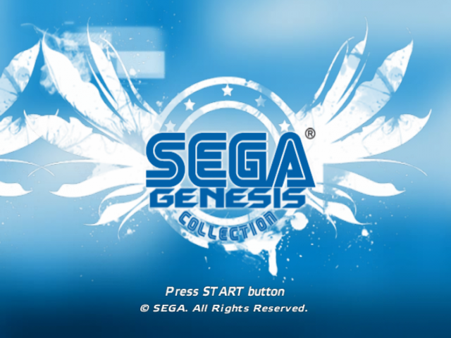 Sega Mega Drive Collection — Title screen
