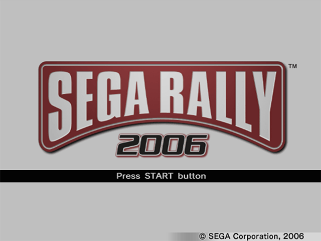 Sega Rally 2006 — Title screen