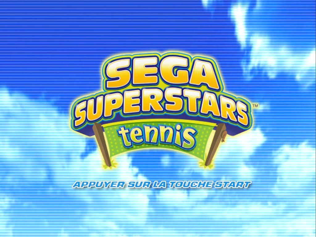 Sega Superstars Tennis — Title screen