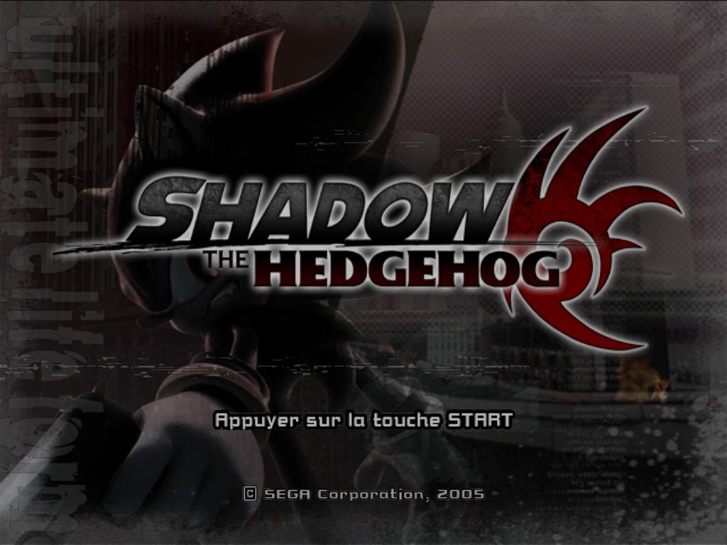 Shadow The Hedgehog — Title screen