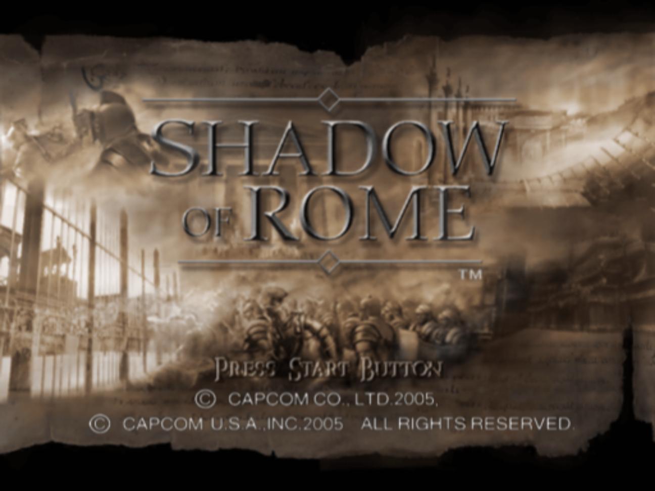 Shadow of Rome — Title screen