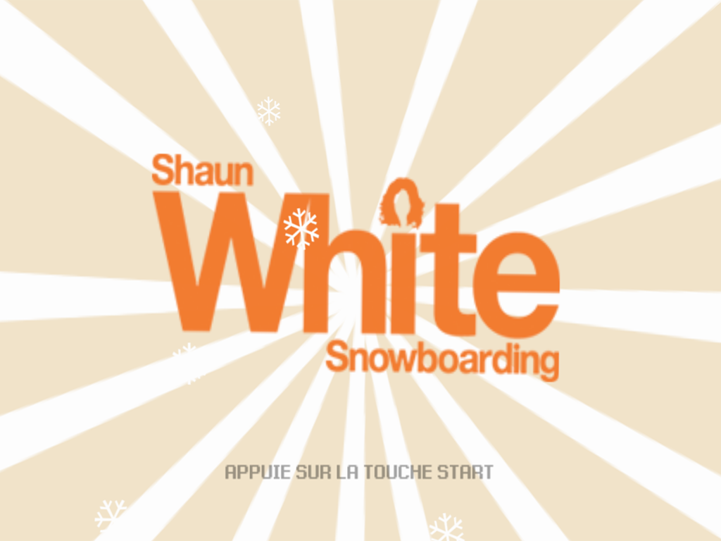 Shaun White Snowboarding — Title screen