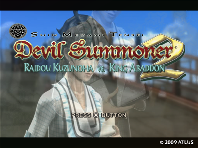 Shin Megami Tensei: Devil Summoner 2: Raidou Kuzunoha vs. King Abaddon — Title screen
