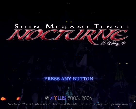 Shin Megami Tensei III: Nocturne — Title screen