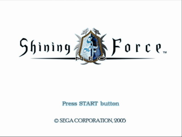 Shining Force Neo — Title screen