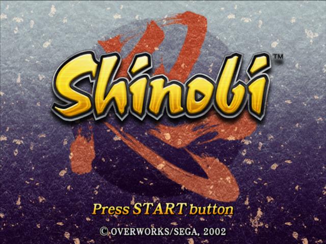 Shinobi — Title screen