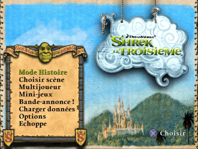 Shrek the Third — Title screen