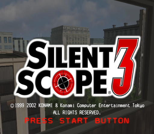 Silent Scope 3 — Title screen