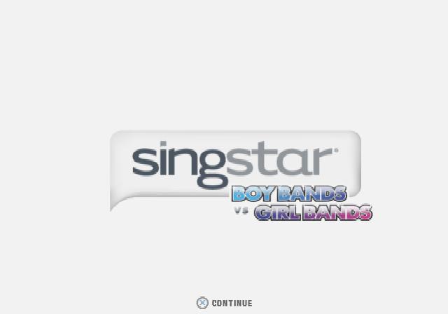 SingStar Boy Bands vs Girl Bands — Title screen