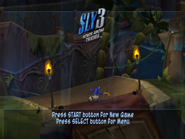 Sly 3 : Honour Among Thieves — Title screen