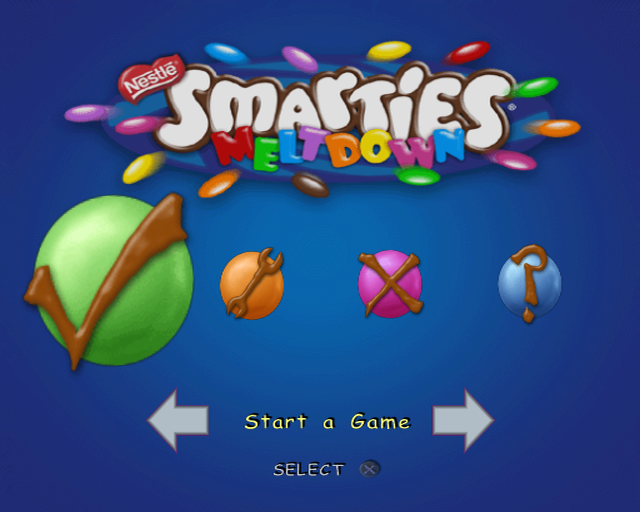 Smarties : Meltdown — Title screen