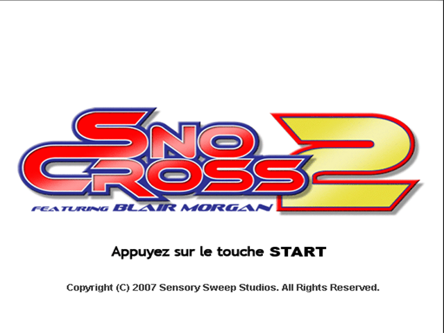 SnoCross 2 featuring Blair Morgan — Title screen