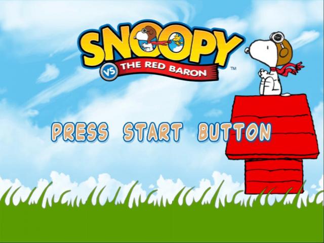Snoopy vs. The Red Baron — Title screen