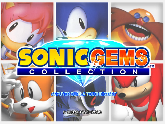 Sonic Gems Collection — Title screen