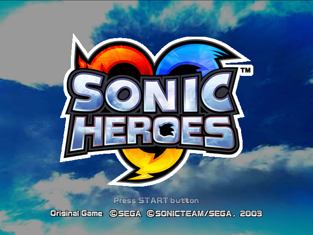 Sonic Heroes — Title screen