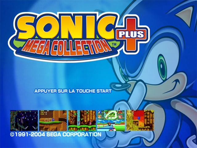Sonic Mega Collection Plus — Title screen