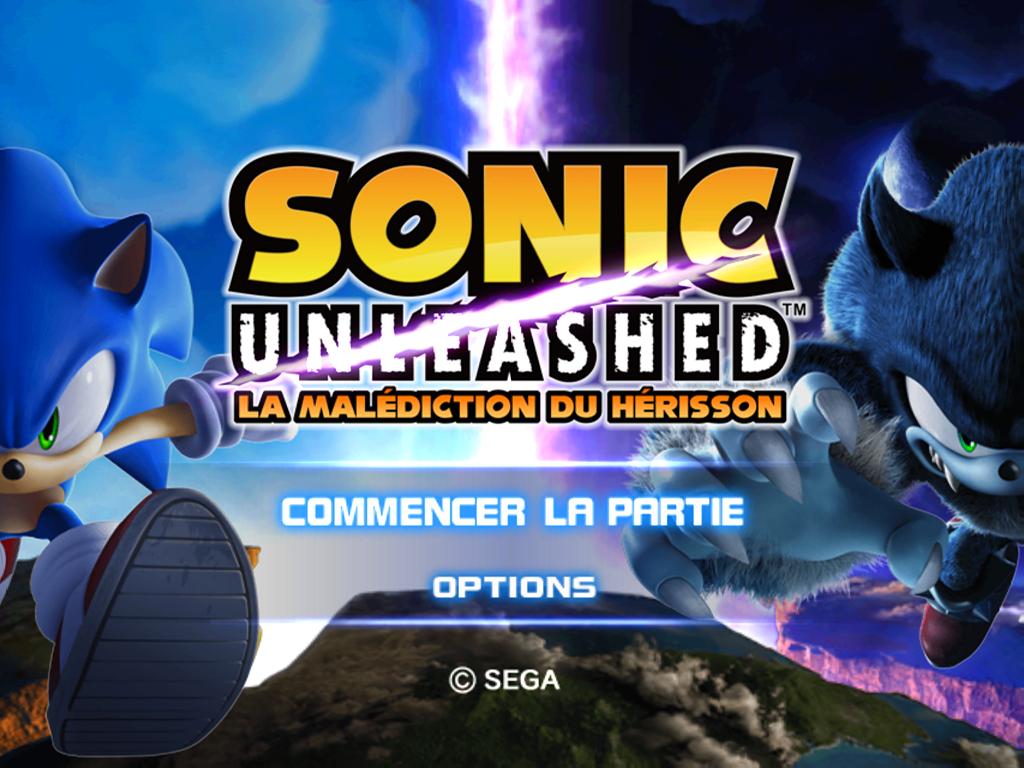 Sonic Unleashed — Title screen
