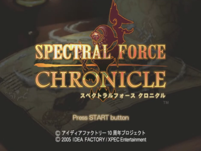 Spectral Force Chronicle — Title screen