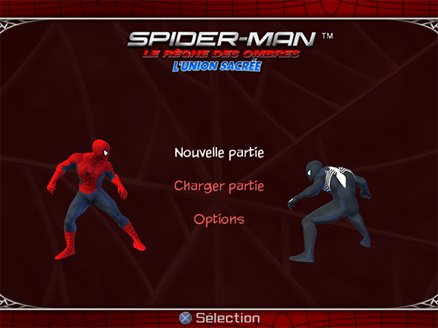Spider-Man : Web of Shadows, Amazing Allies Edition — Title screen
