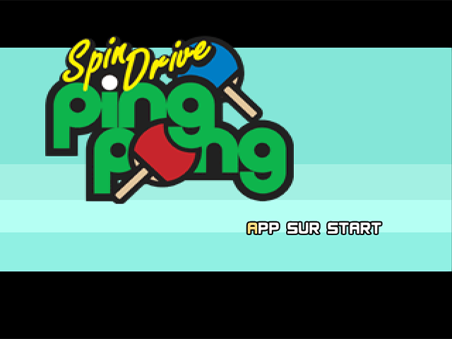 SpinDrive Ping Pong — Title screen
