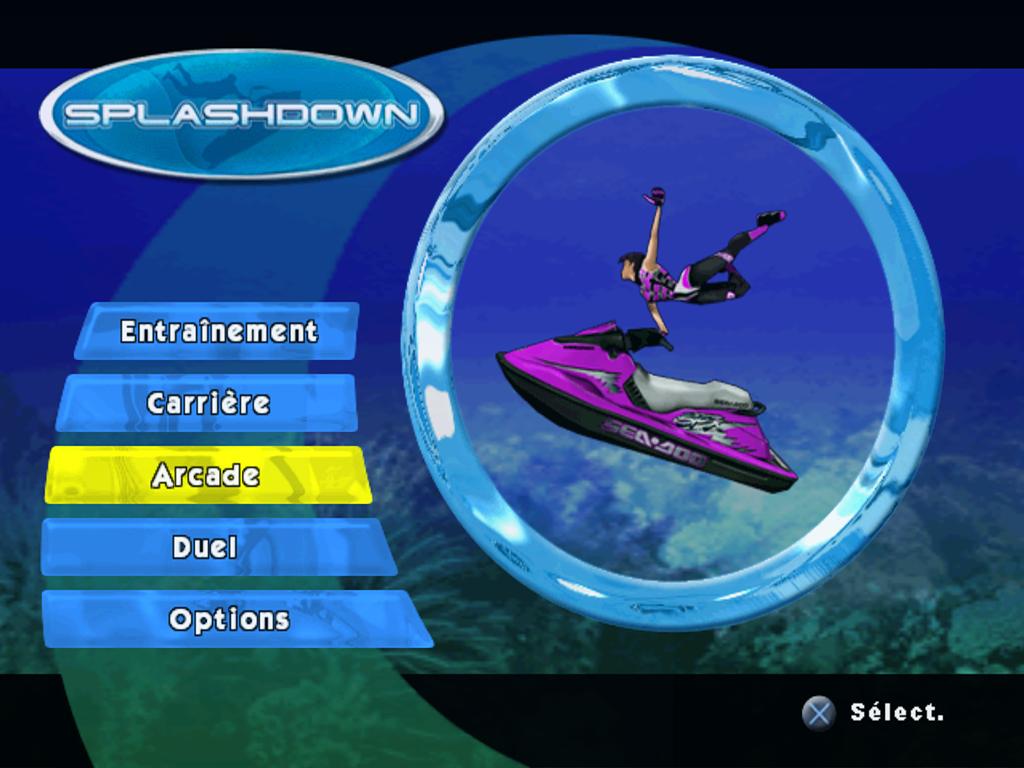 Splashdown — Title screen