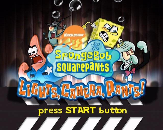 SpongeBob SquarePants : Lights, Camera, Pants! — Title screen