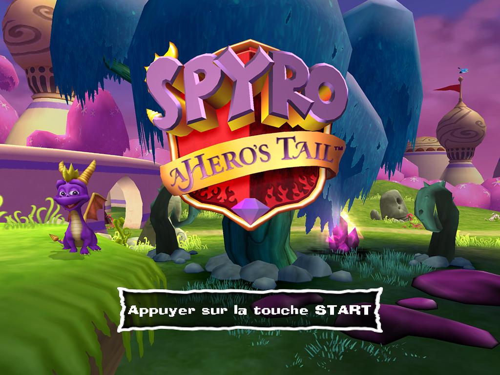 Spyro : A Hero's Tail — Title screen