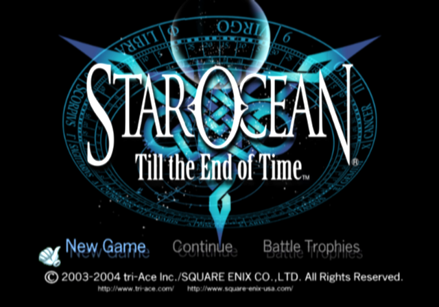 Star Ocean : Till the End of Time — Title screen