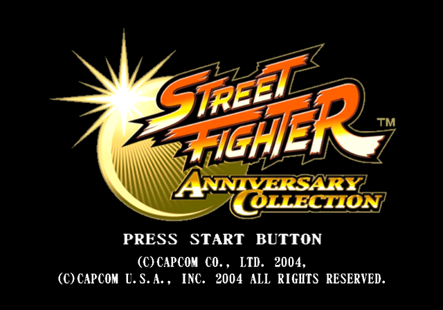 Street Fighter Anniversary Collection — Title screen