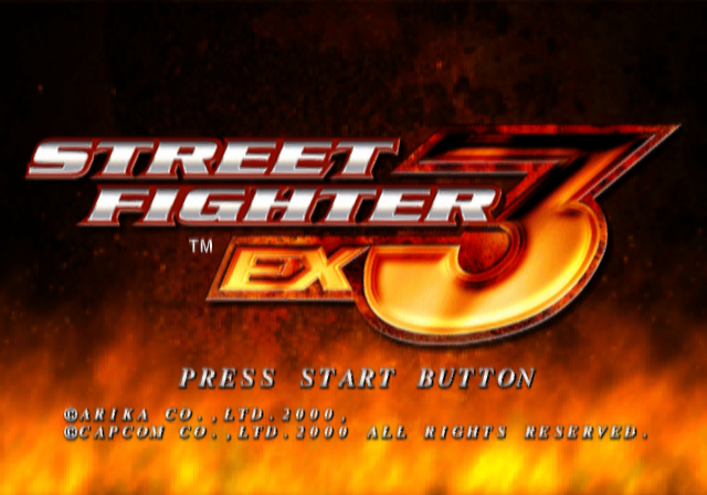 Street Fighter EX3 — Title screen