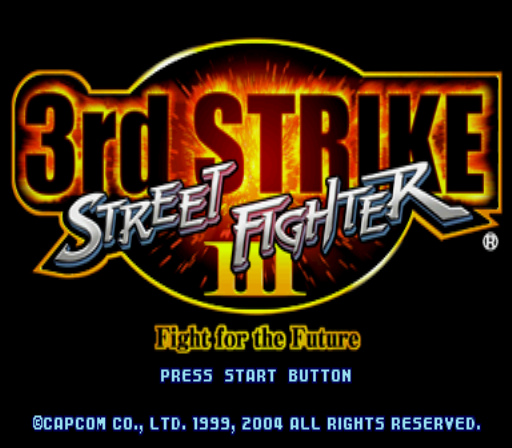 Street Fighter III : 3rd Strike, Fight for the Future — Title screen