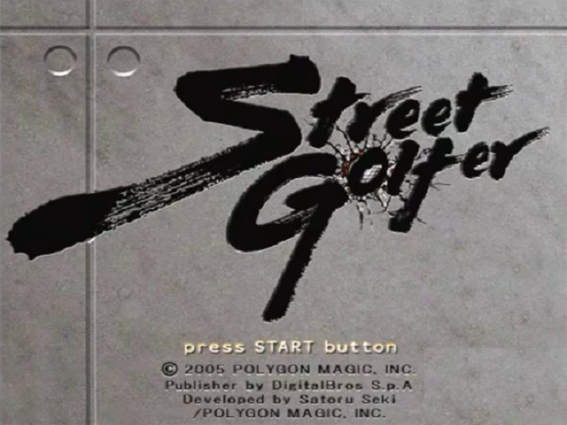 Street Golfer — Title screen