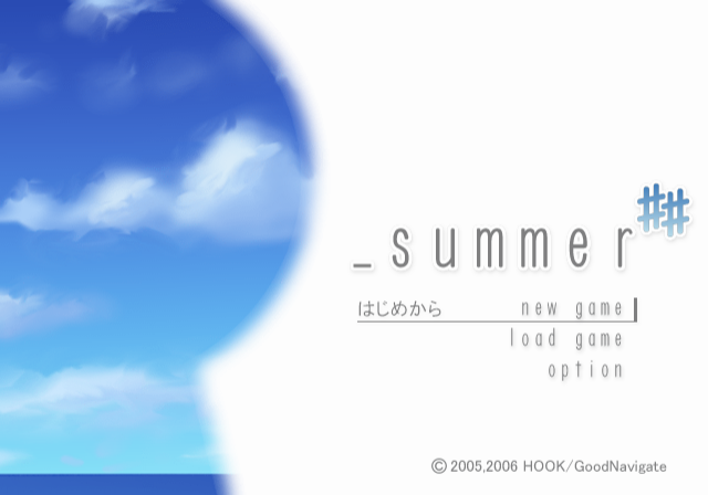 Summer ## — Title screen