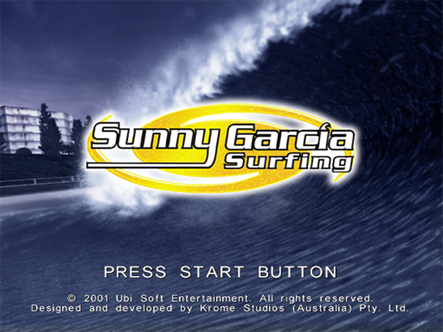 Sunny Garcia Surfing — Title screen