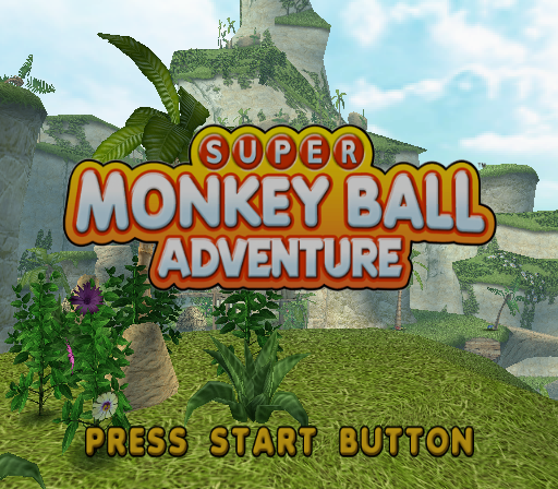 Super Monkey Ball Adventure — Title screen