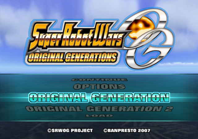 Super Robot Wars : Original Generations — Title screen