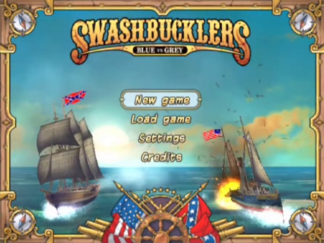 Swashbucklers : Blue vs. Grey — Title screen
