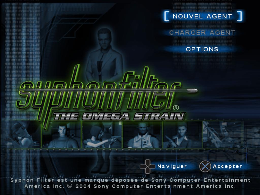 Syphon Filter : The Omega Strain — Title screen