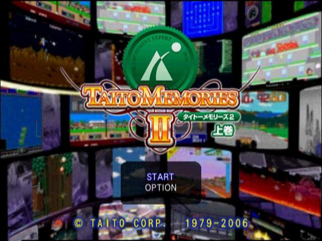 Taito Memories II Joukan — Title screen