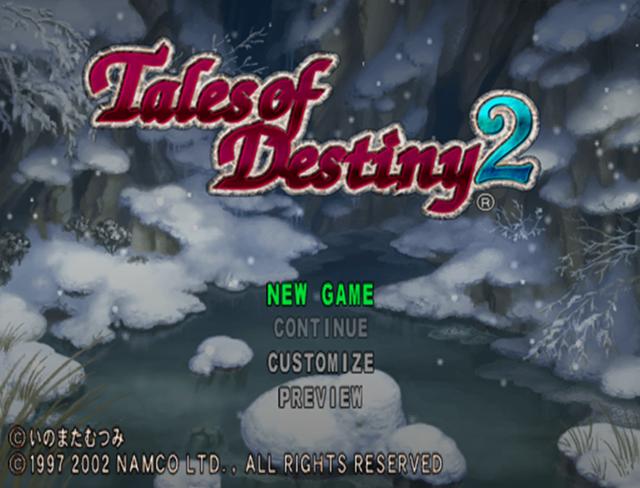 Tales of Destiny 2 — Title screen