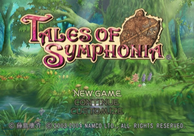 Tales of Symphonia — Title screen