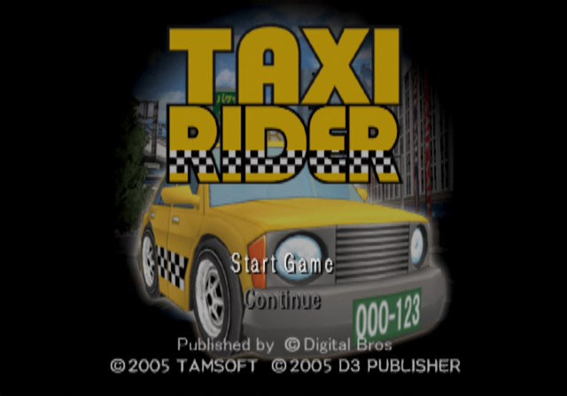 Taxi Rider — Title screen