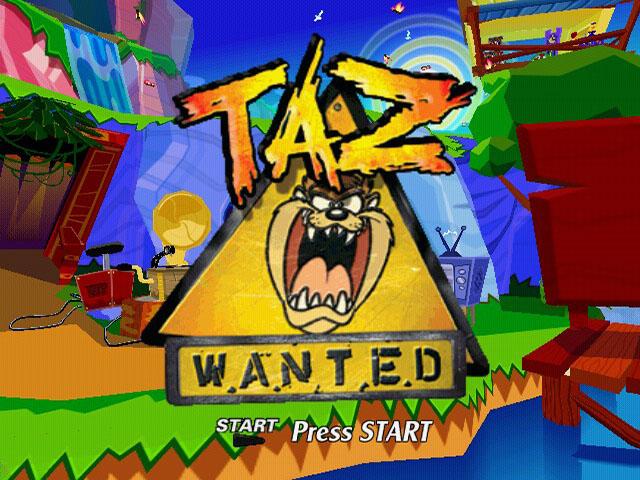 Taz : Wanted — Title screen
