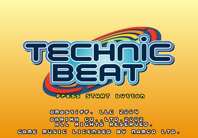 Technic Beat — Title screen