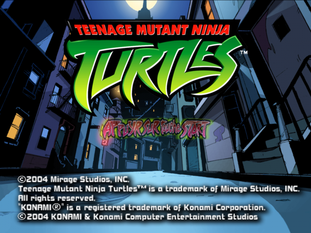 Teenage Mutant Ninja Turtles — Title screen
